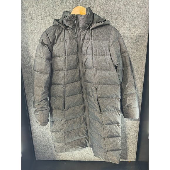 Land's End Women's Grey Puffy Full Zip Jacket Size S (6-8) - Picture 1 of 6